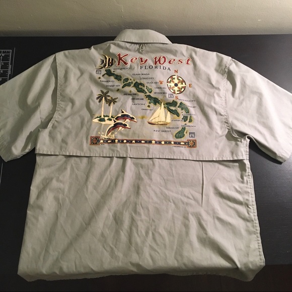 Vintage Florida Fisherman Button Up Mens - Picture 4 of 4